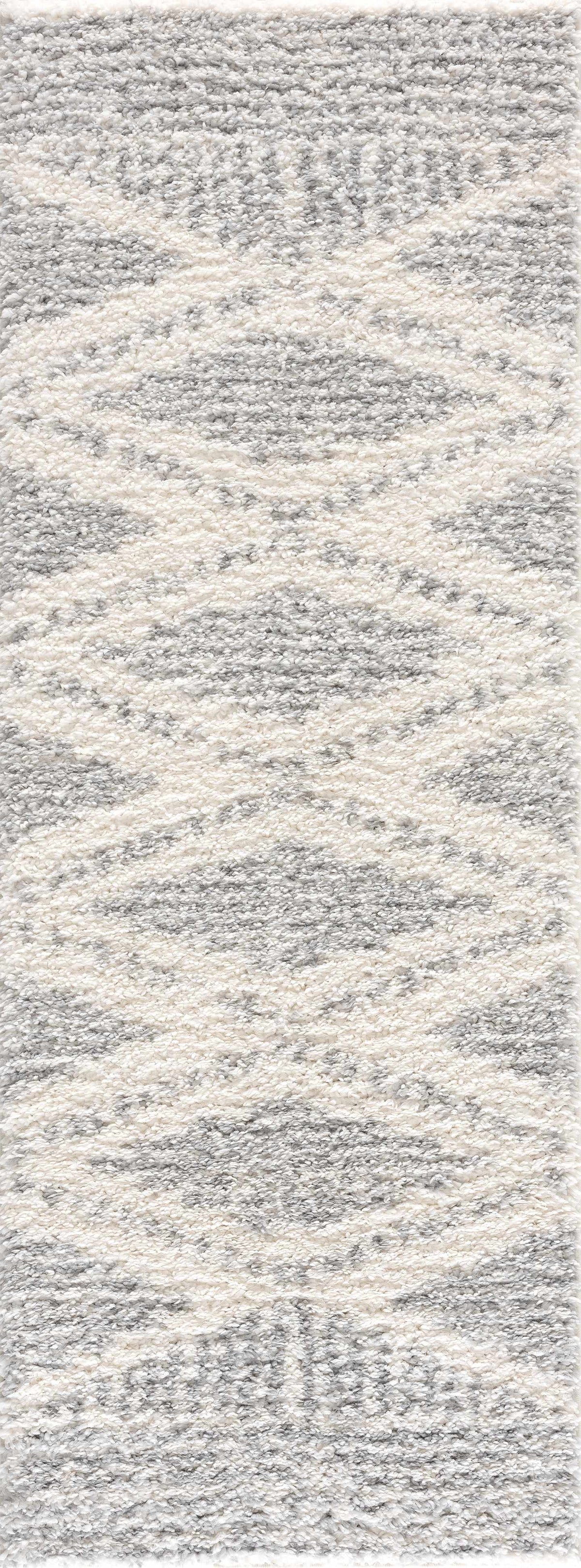 Arden Elara Gray & Cream Shag Rug