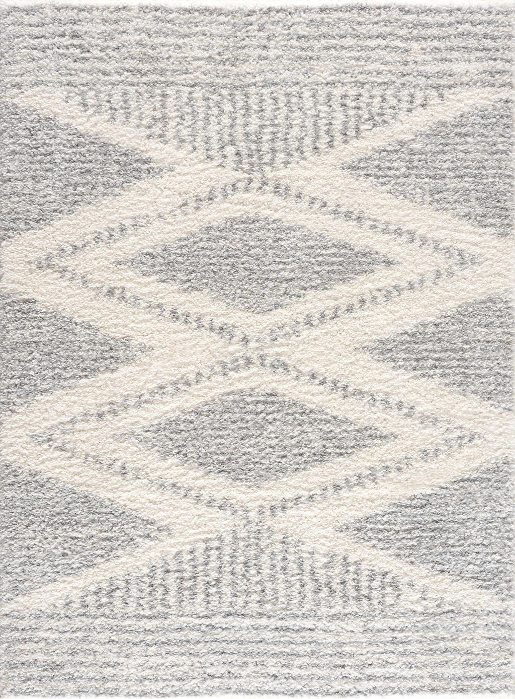 Arden Elara Gray & Cream Shag Rug
