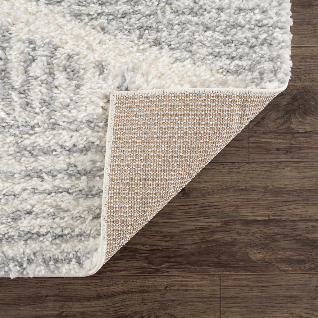 Arden Elara Gray & Cream Shag Rug