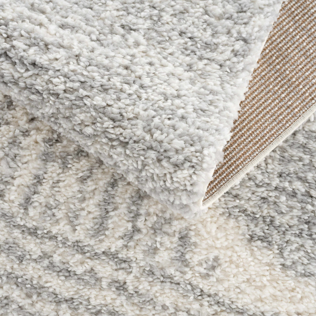 Arden Elara Gray & Cream Shag Rug