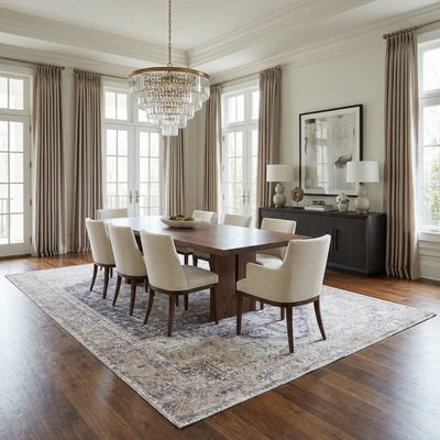 Beige Rosman Washable Area Rug