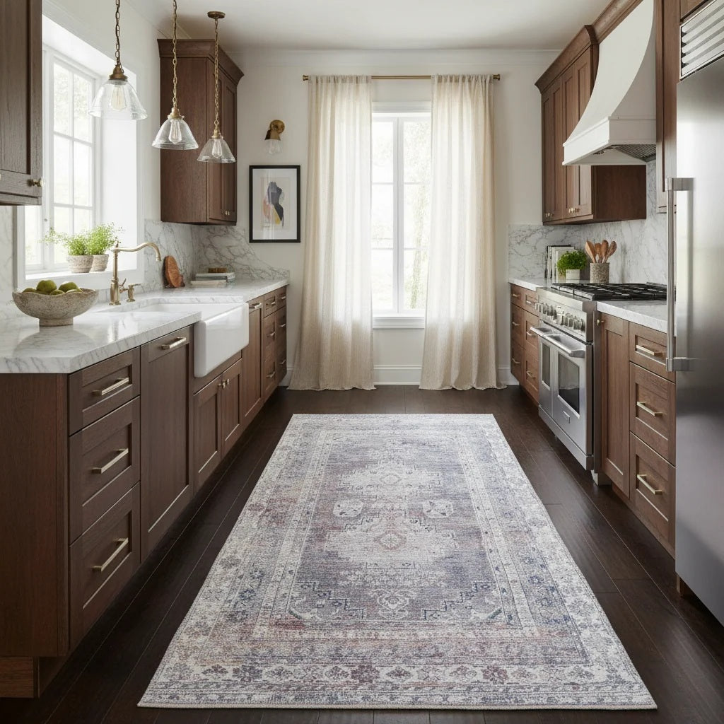 Baltinglass Gray Washable Rug - Clearance
