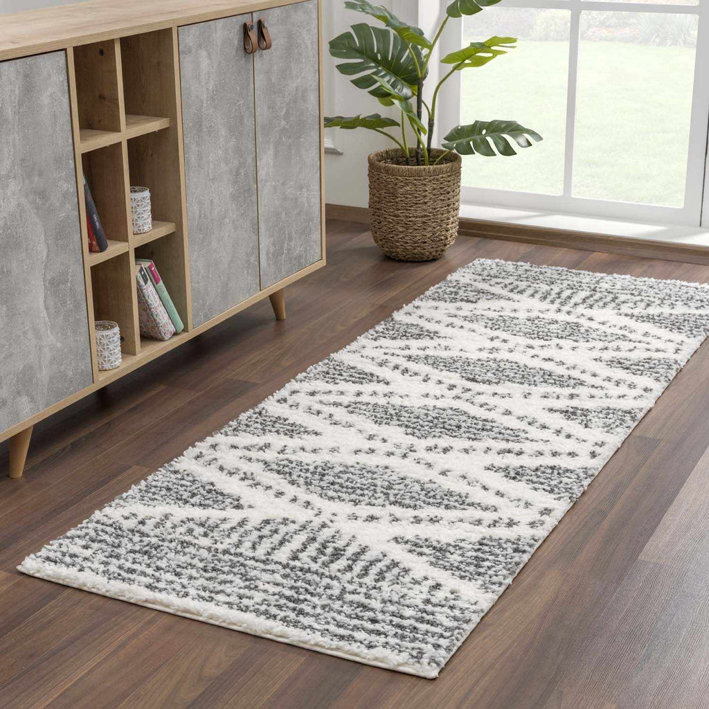 Arden Elara Charcoal&Cream Transitional Boho Rug