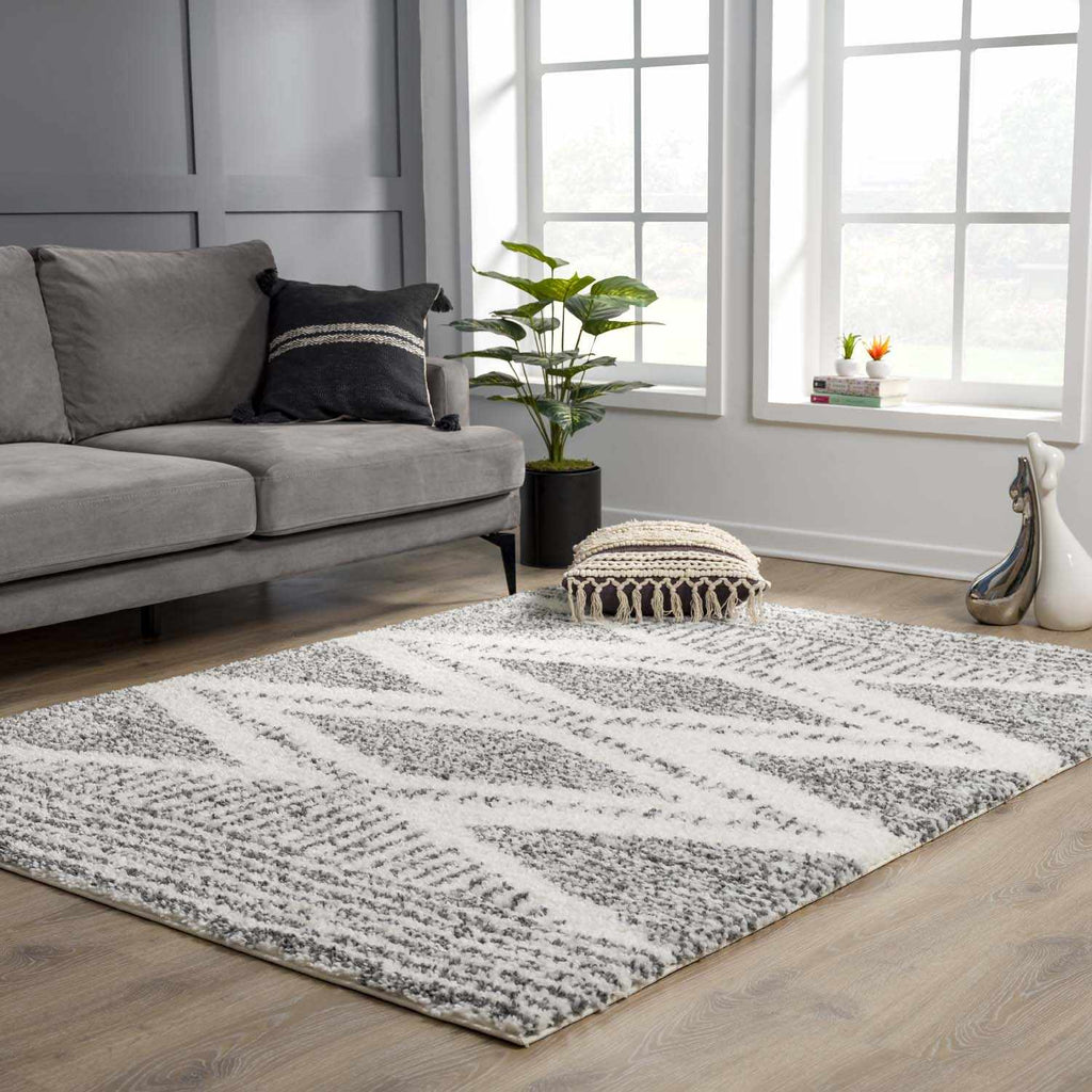 Arden Elara Charcoal&Cream Transitional Boho Rug