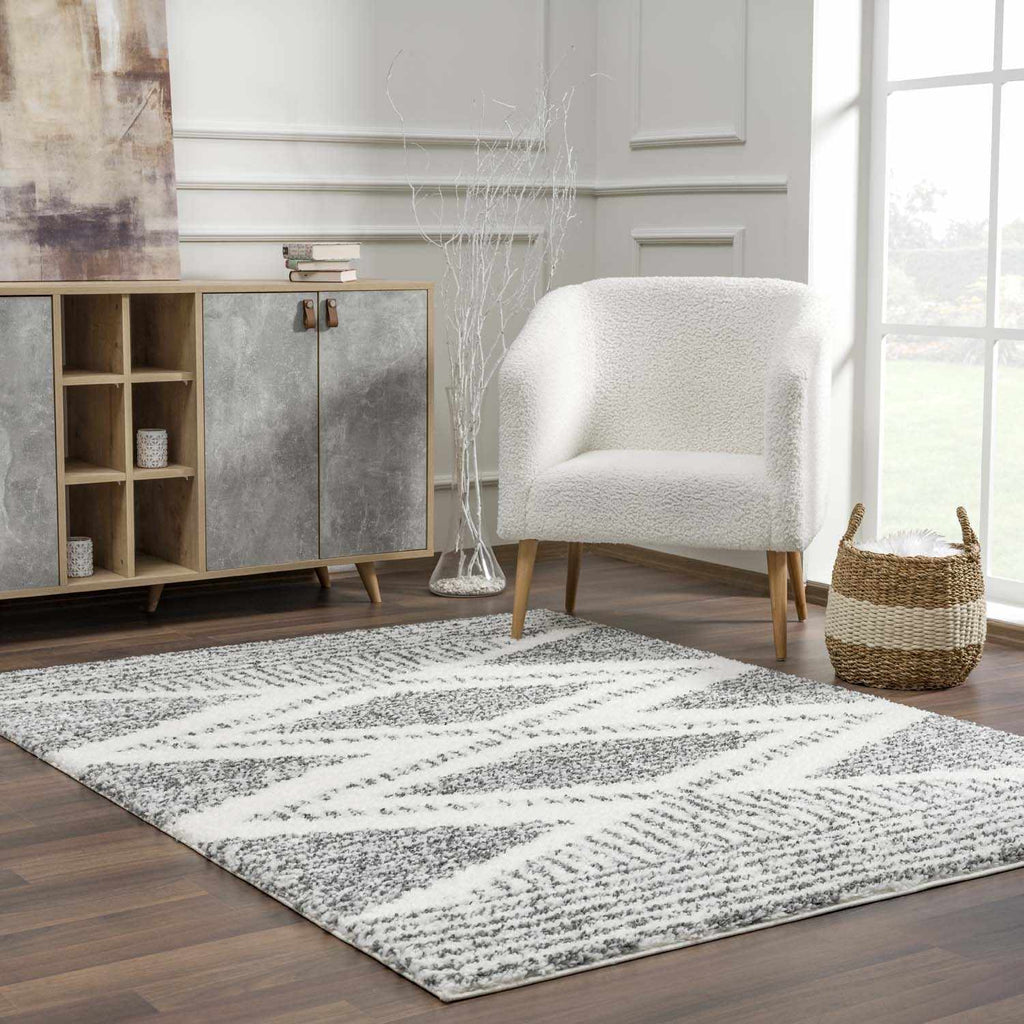 Arden Elara Charcoal&Cream Transitional Boho Rug