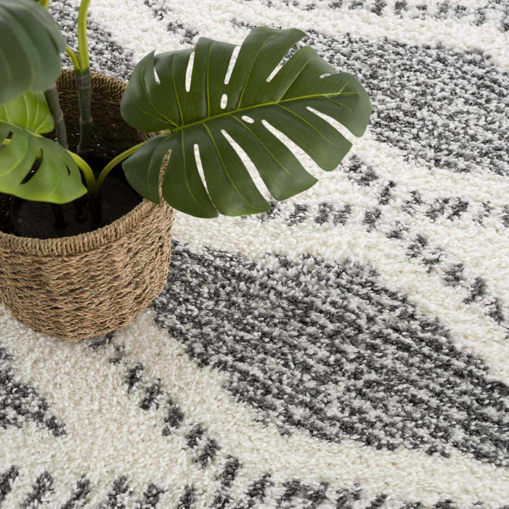 Arden Elara Charcoal&Cream Transitional Boho Rug