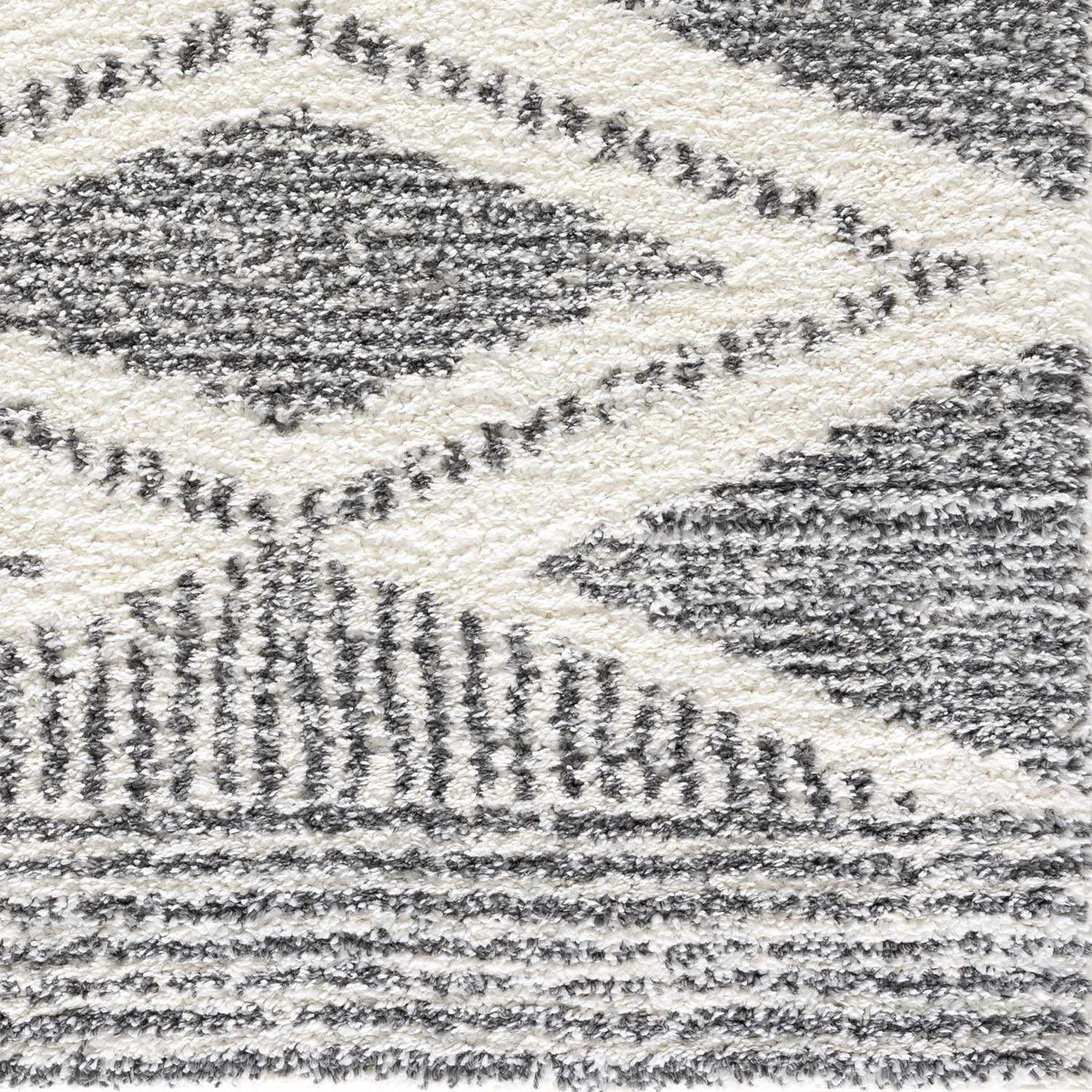 Arden Elara Charcoal&Cream Transitional Boho Rug