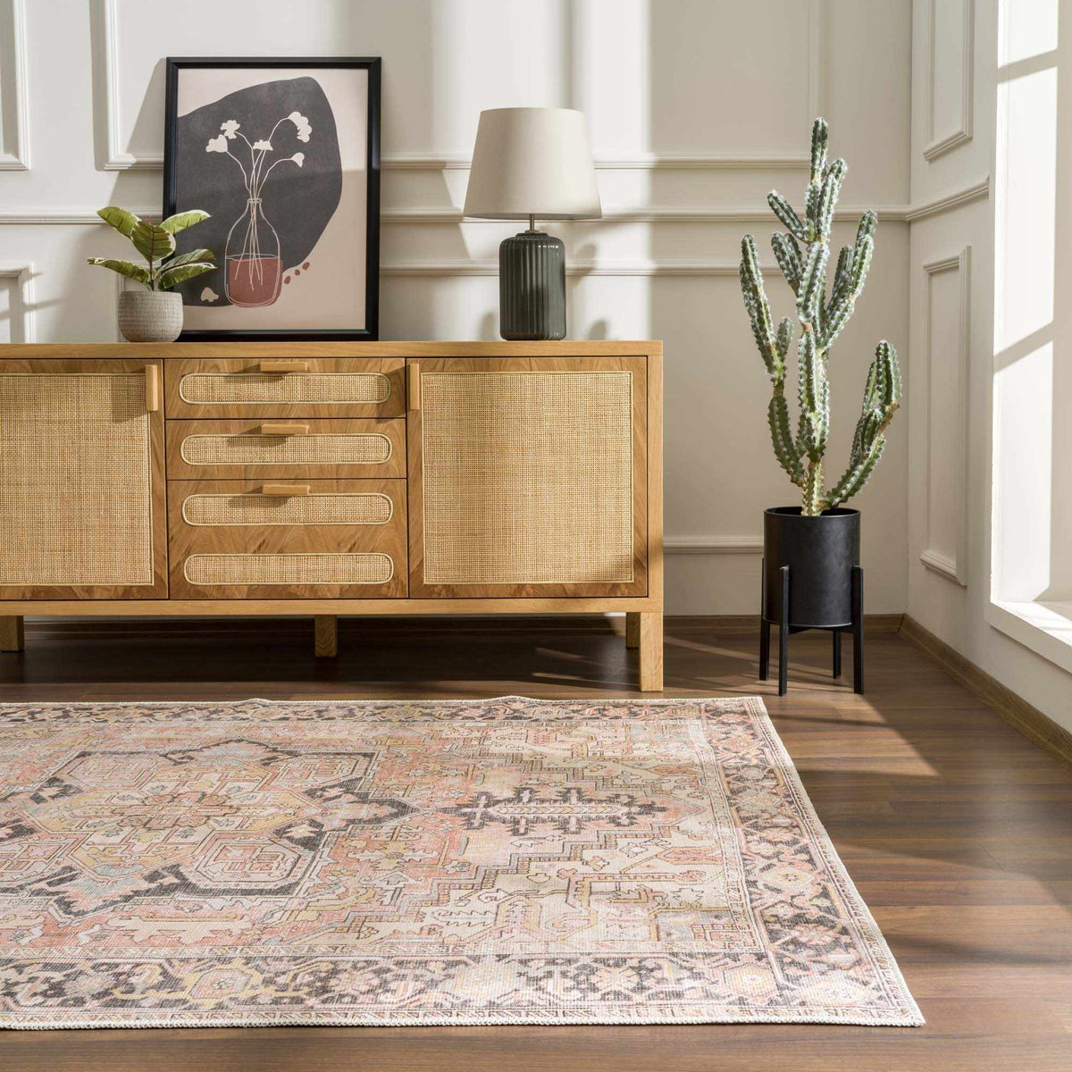 Nadia Dust Pink Area Rug - Clearance