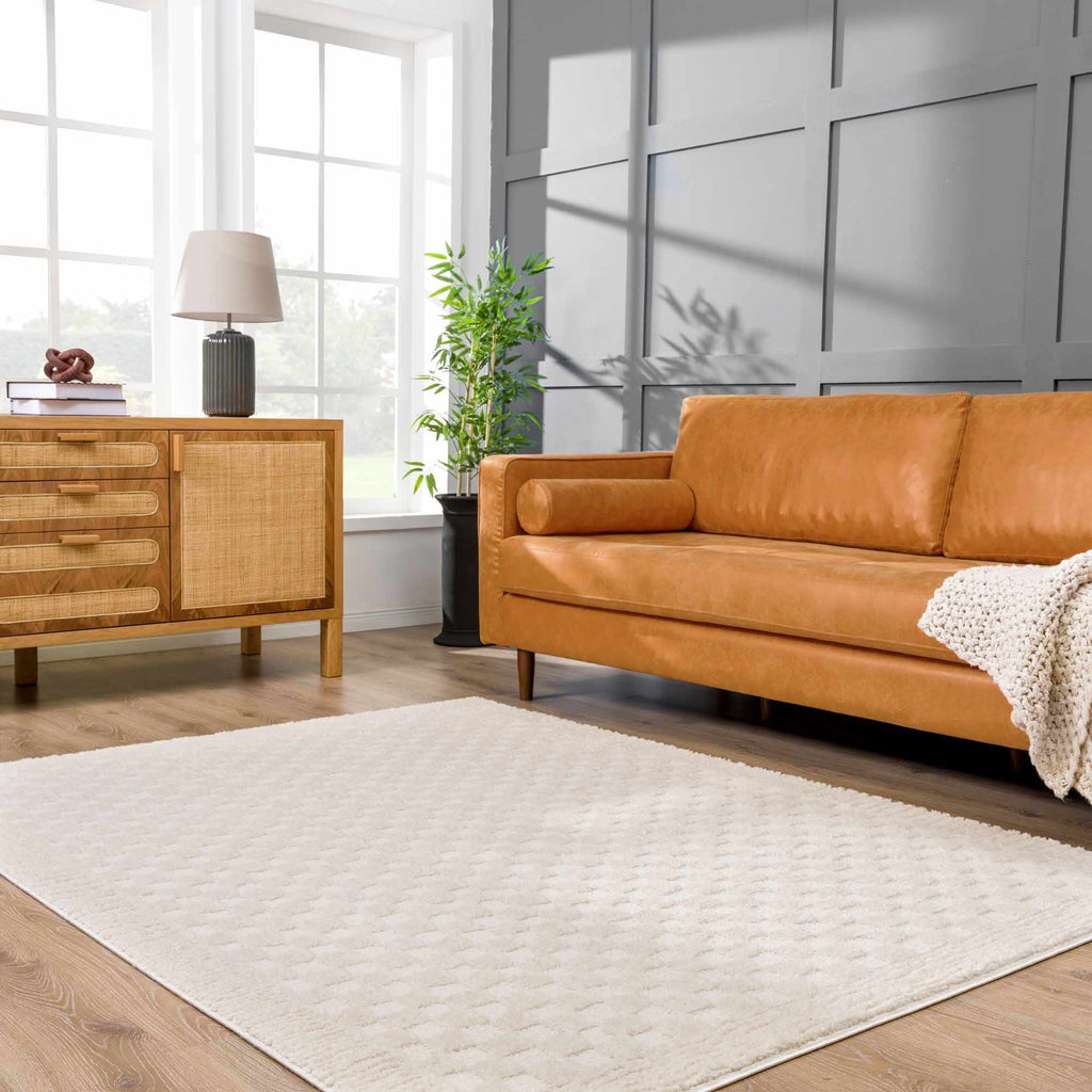 Aveline Elodie Ivory & Off White Contemporary Rug