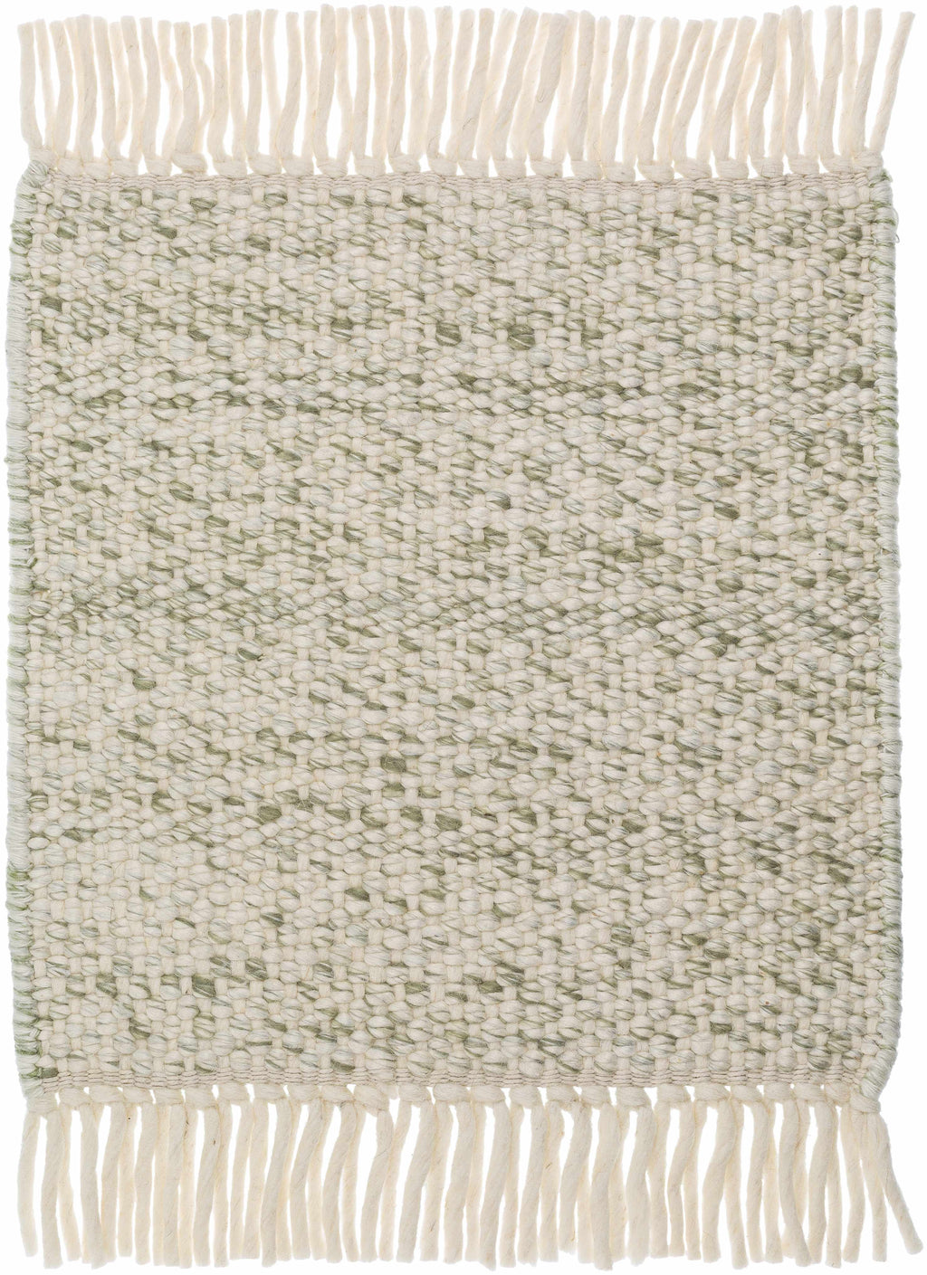 Sorell Sage Textured Weave Cottage Farmhouse Wool Handmade Area Rug - Clearance