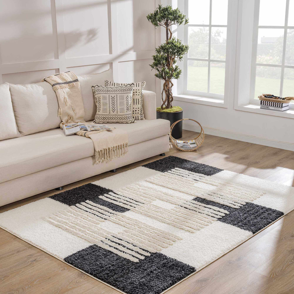 Astro Modern Shag Area Rug - Clearance