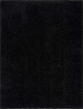 Faina Solid Black Shag Washable Area Rug - Clearance