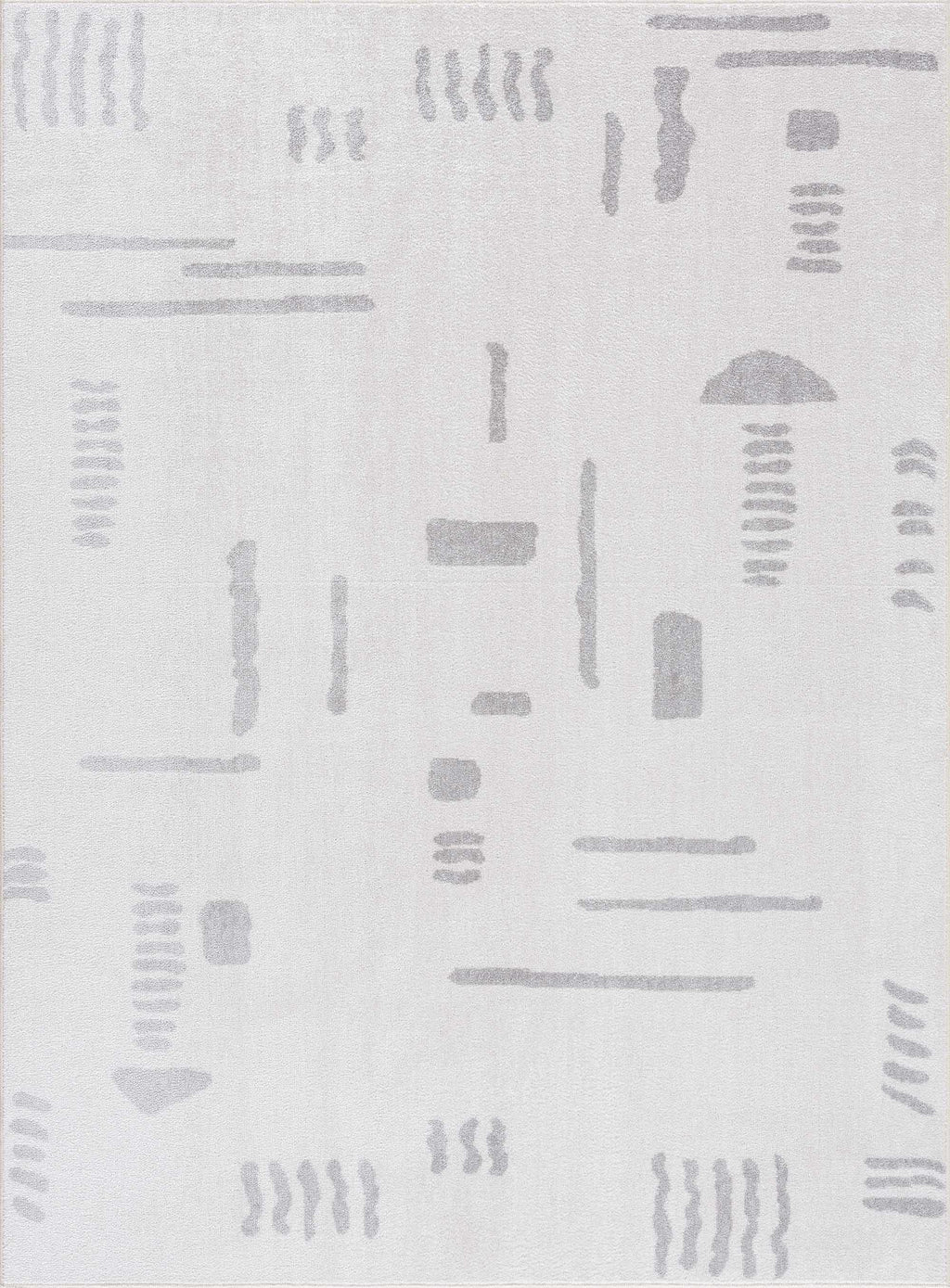 Eitan Modern Washable Off-White Rug - Clearance