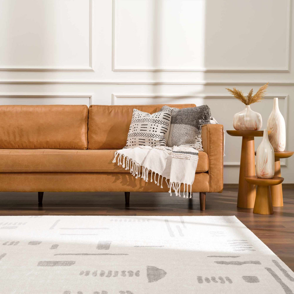 Eitan Modern Washable Off-White Rug - Clearance