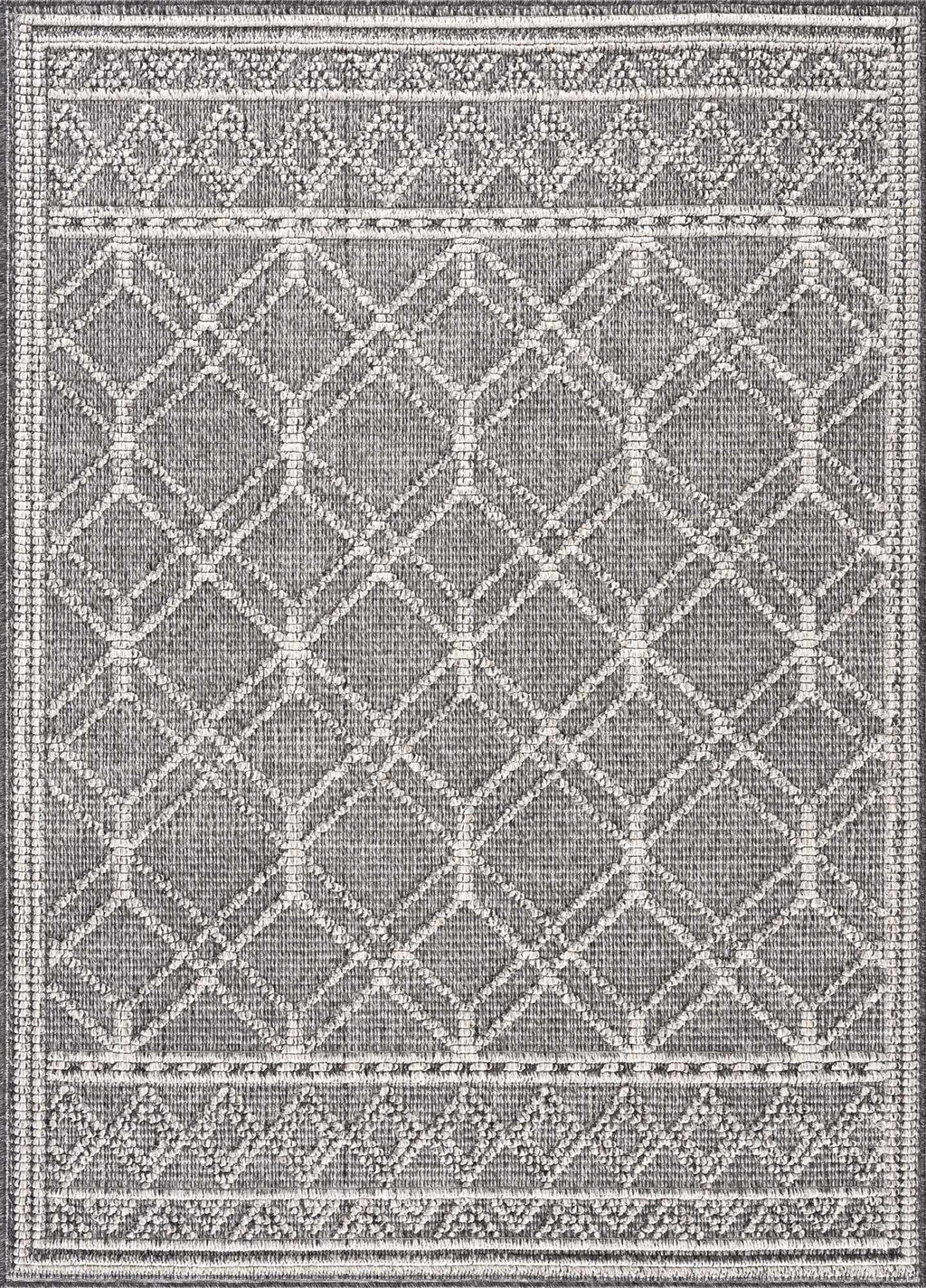 Diah Black & Bone Outdoor Area Rug - Clearance