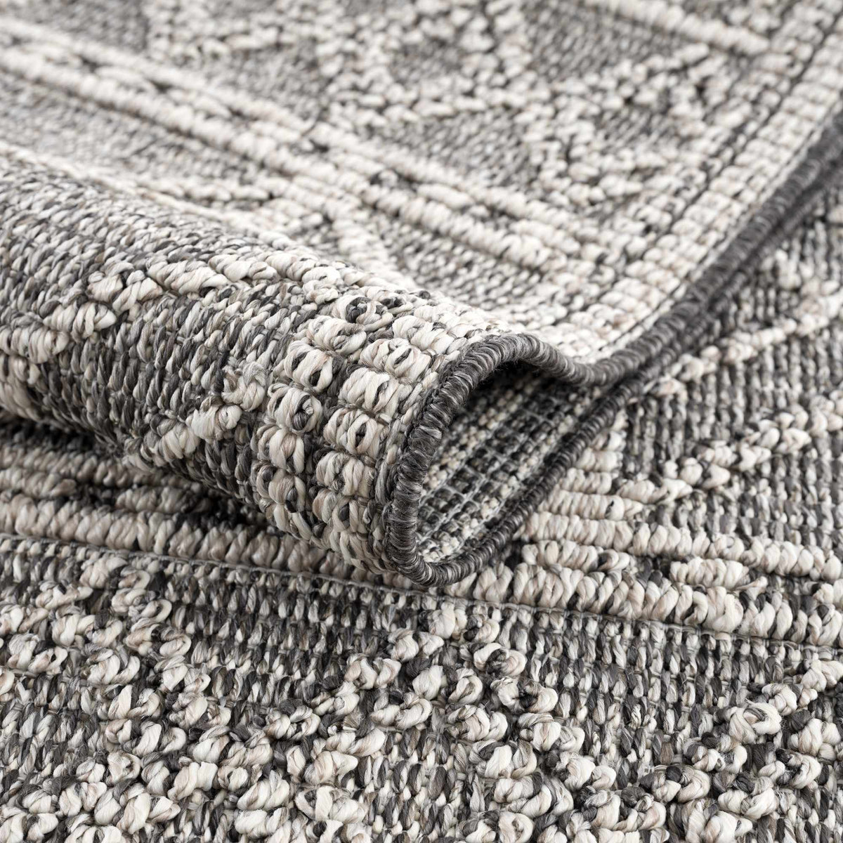 Diah Black & Bone Outdoor Area Rug - Clearance