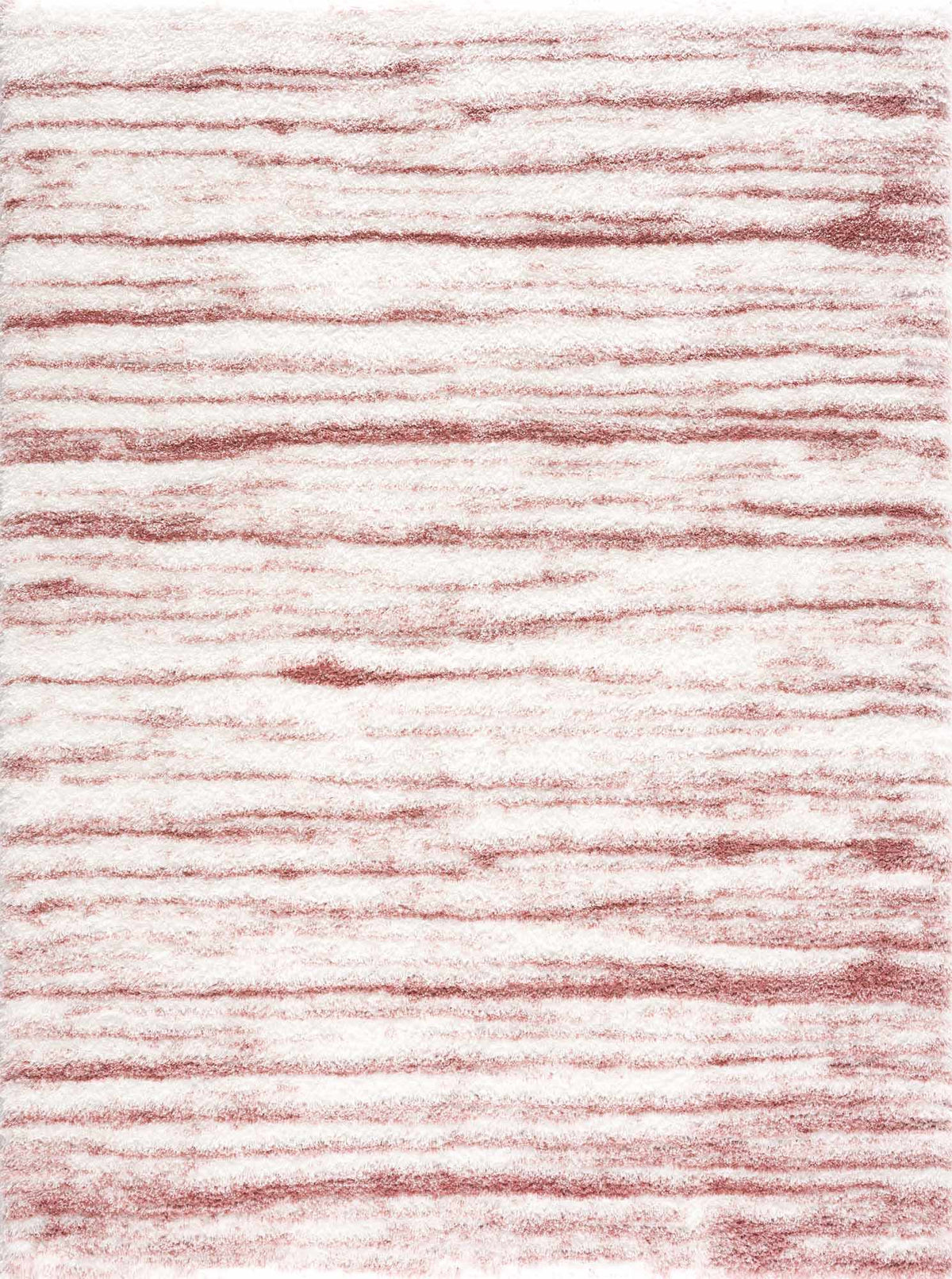 Melia Pink Striped Plush Area Rug - Clearance