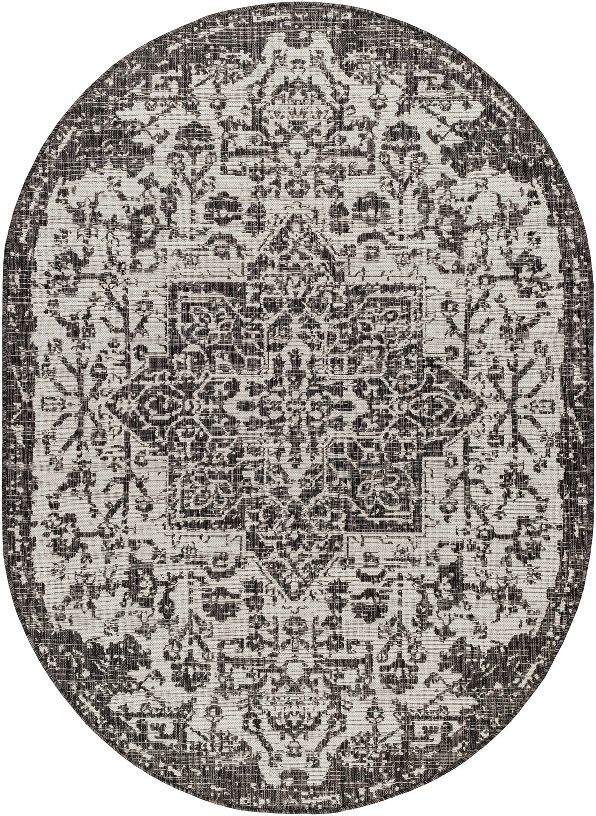 Charcoal Kilmacolm Indoor & Outdoor Area Rug - Clearance