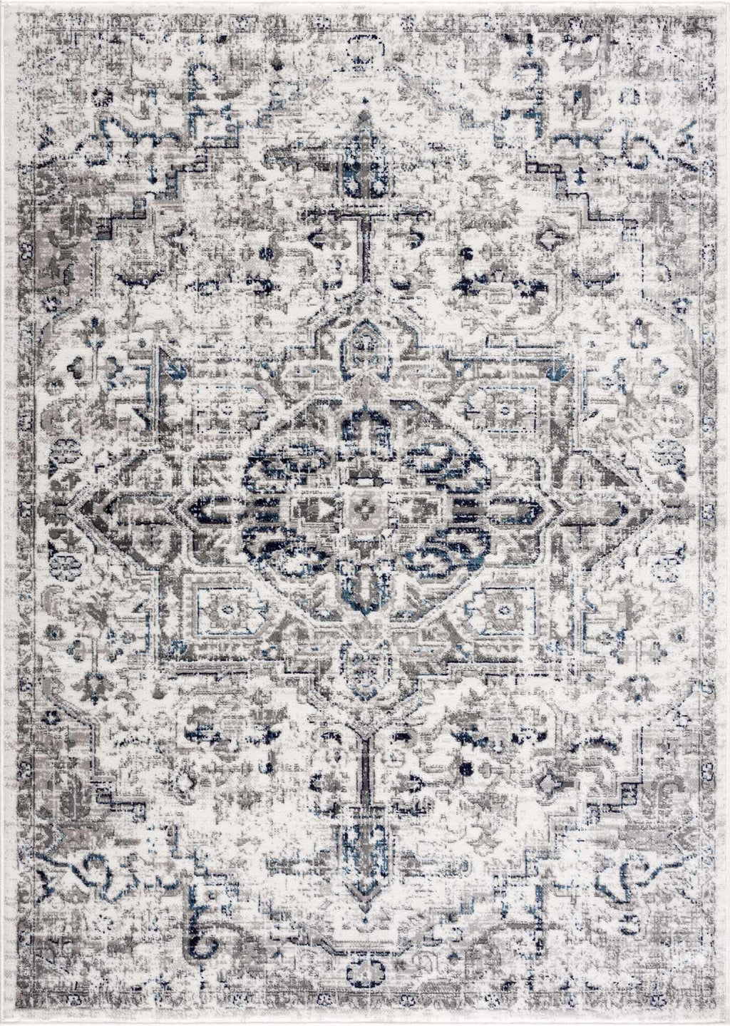 Buenaventura Cream & Navy Area Rug - Clearance