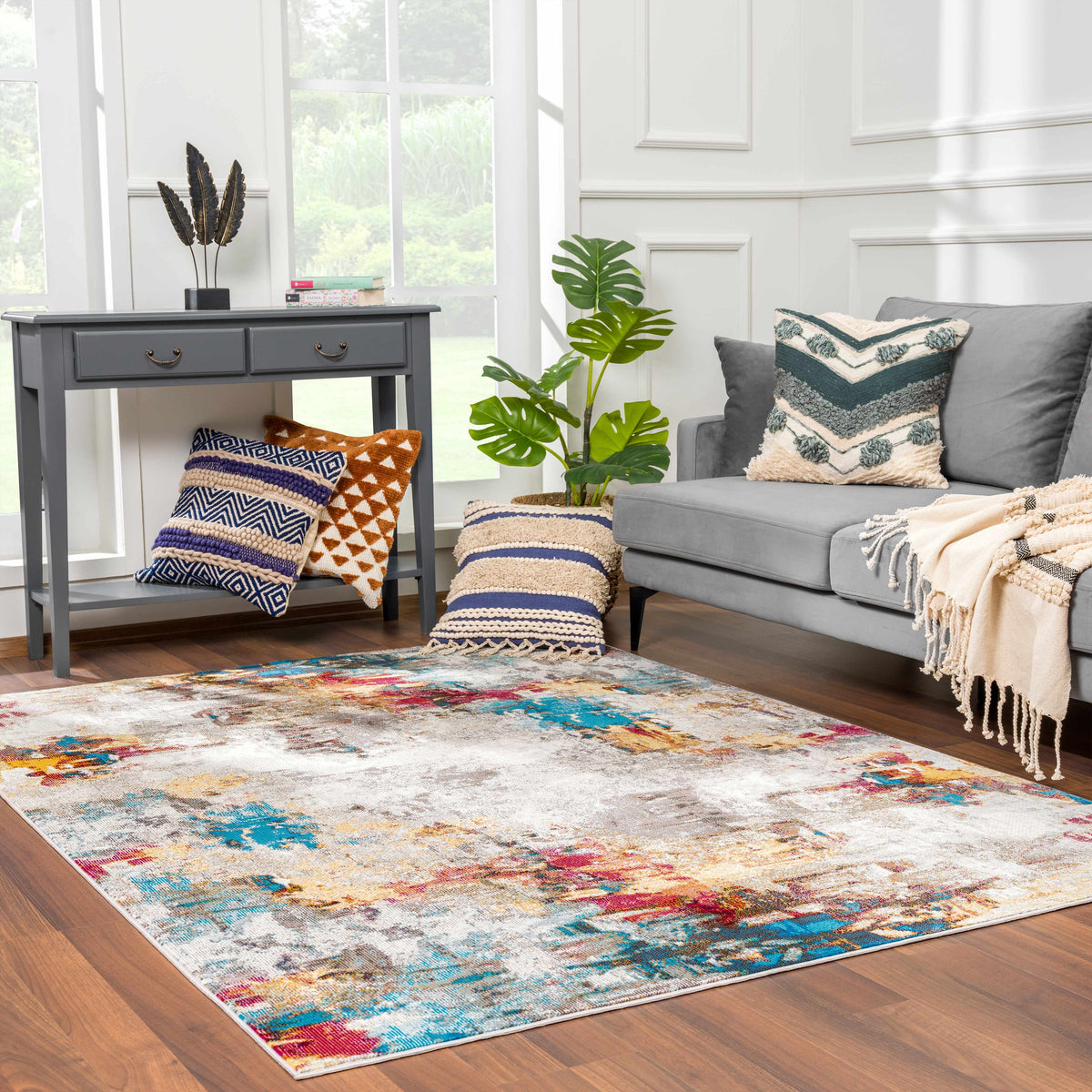 Mardin Abstract Area Rug - Clearance