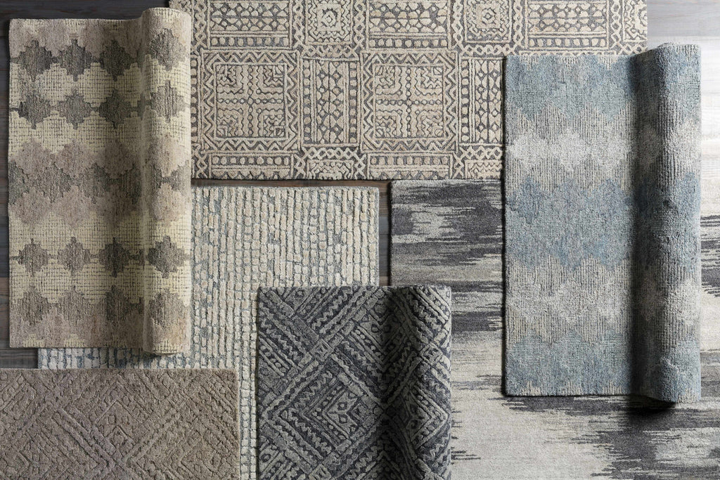 Hale Gray&Slate Diamonds Wool&Viscose Rug - Clearance