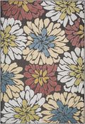 Minga Charcoal Outdoor Area Rug - Clearance