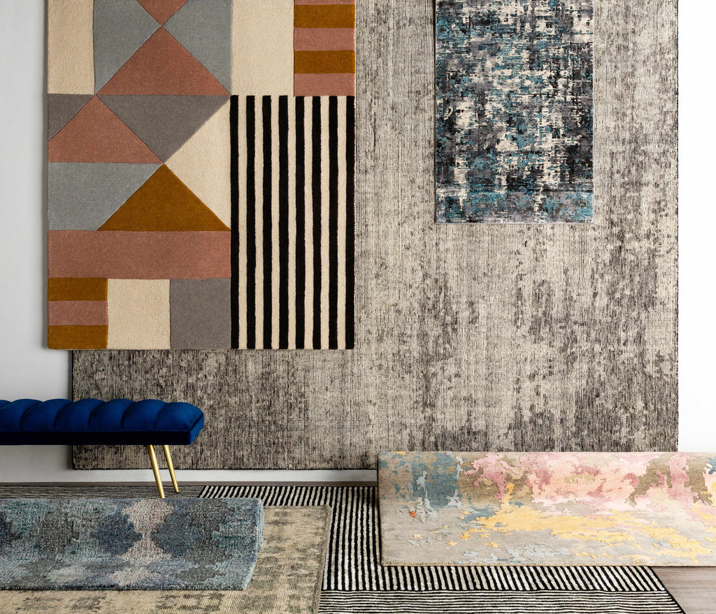 Hale Gray&Slate Diamonds Wool&Viscose Rug - Clearance