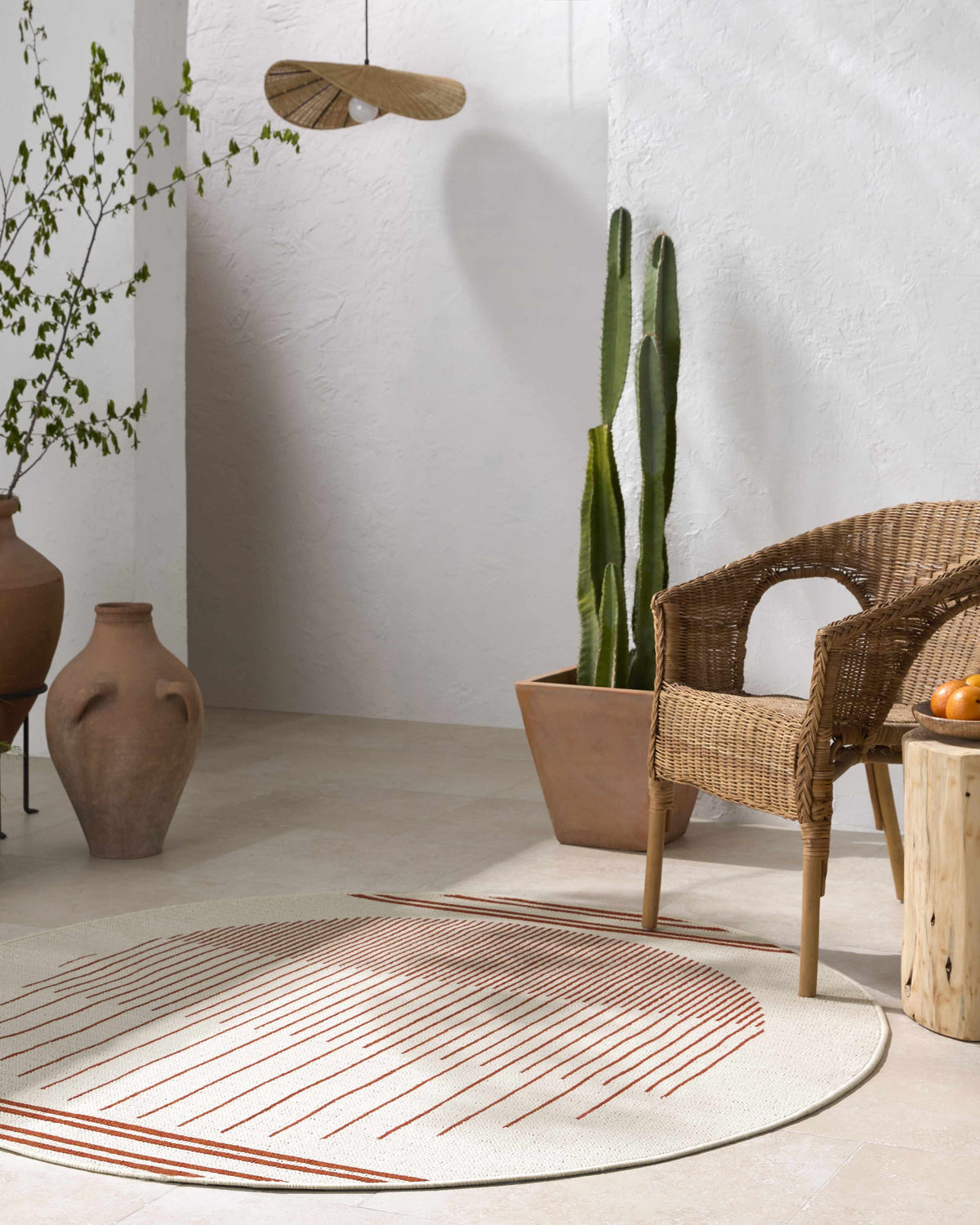 Nabil Cream Outdoor Area Rug - Clearance