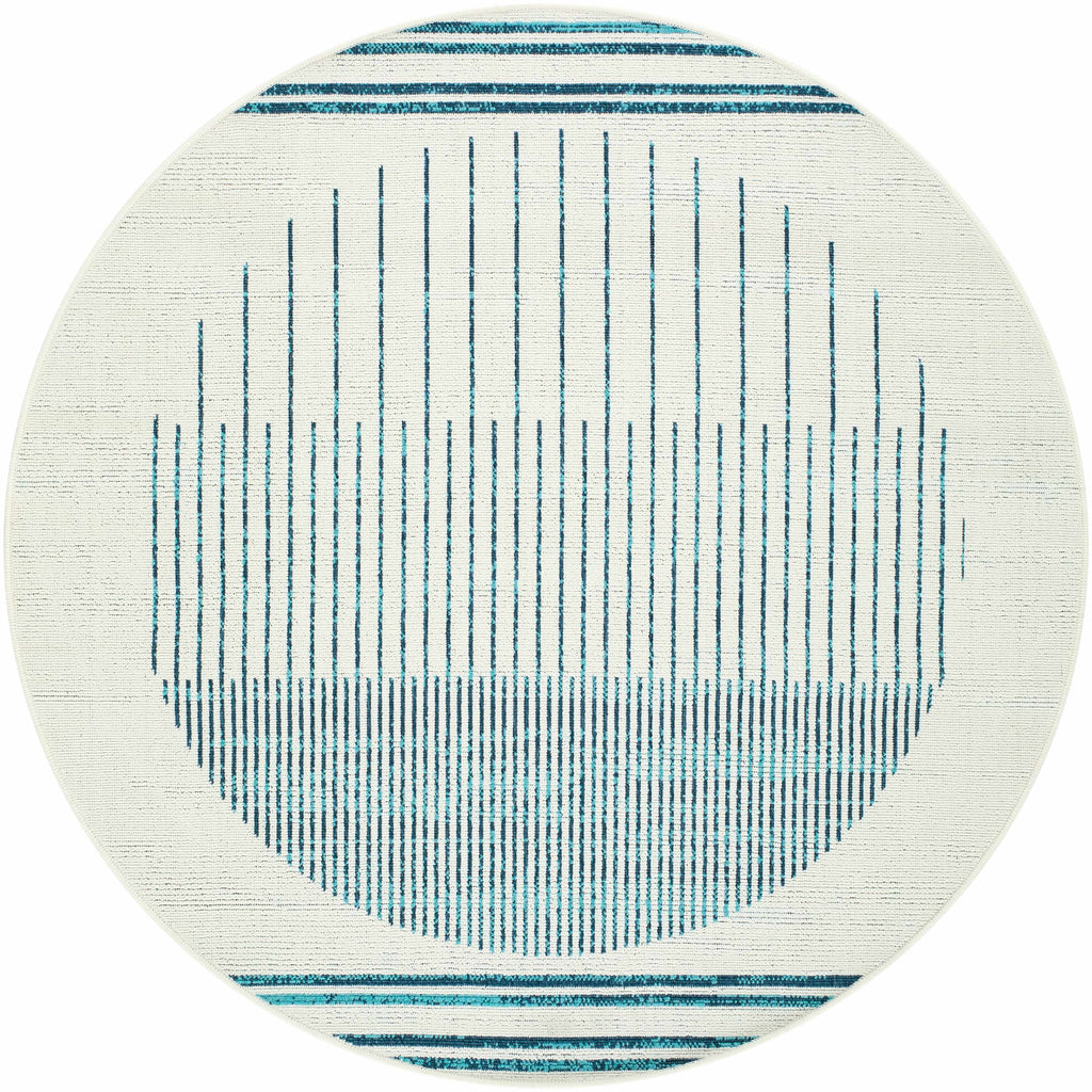 Nabil Slate Blue Outdoor Area Rug - Clearance