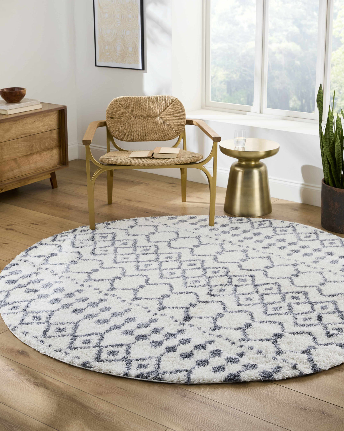 White Gray Navassa Rug - Clearance