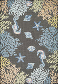 Pasca Charcoal Outdoor Area Rug - Clearance
