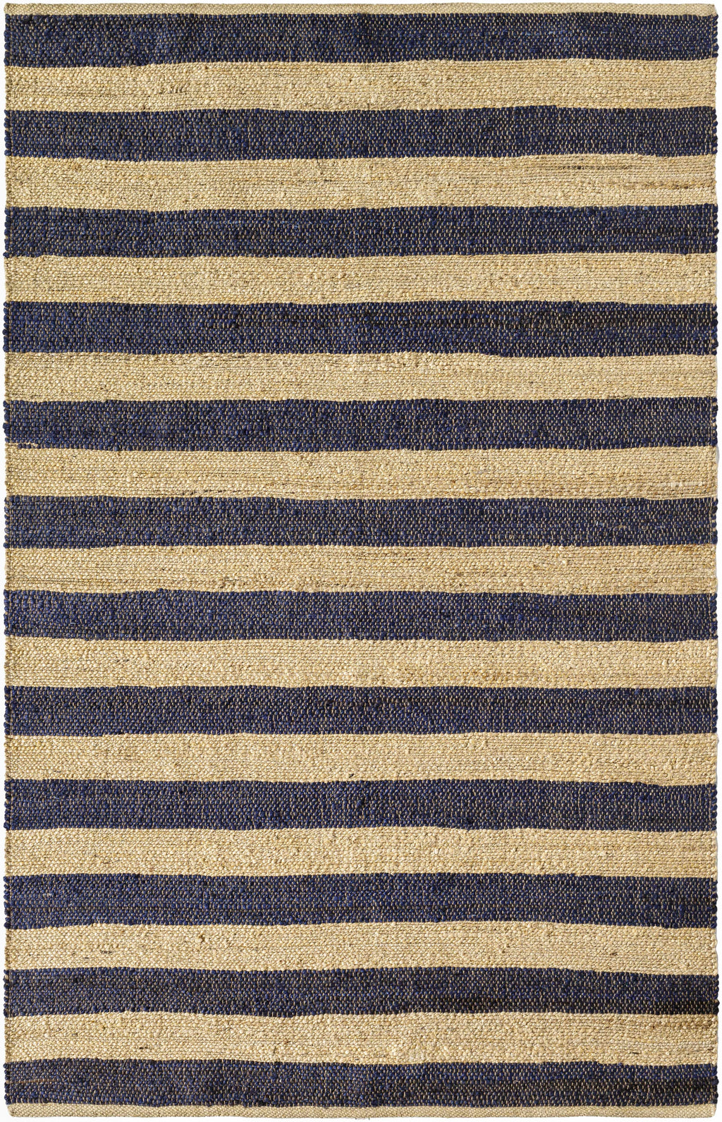 Ilkay Beige & Navy Jute Area Rug - Clearance