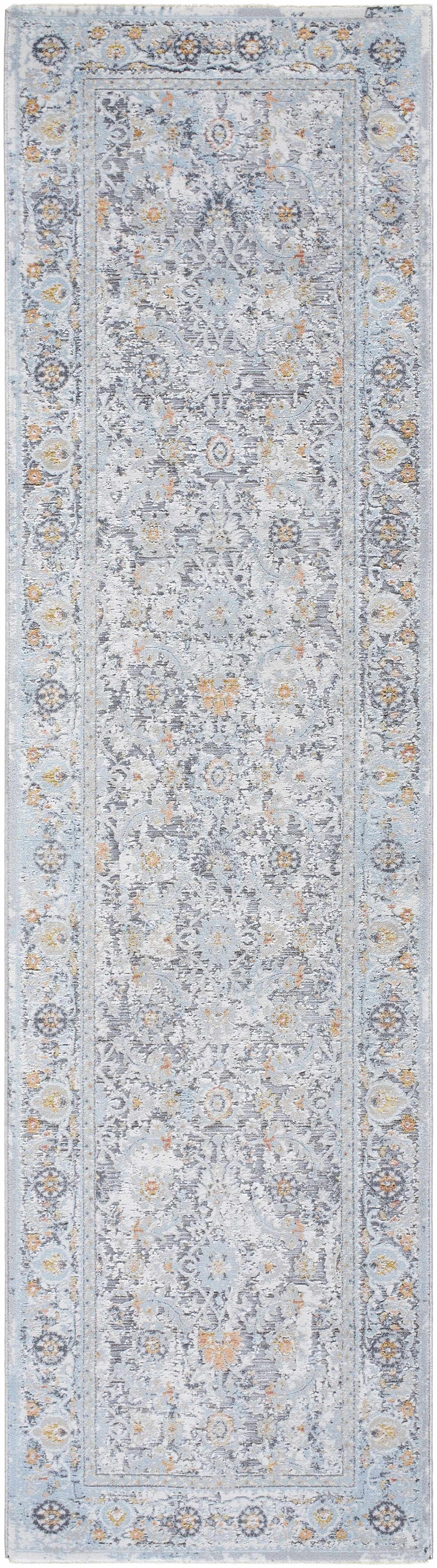 Finn Silver Blue Area Rug - Clearance