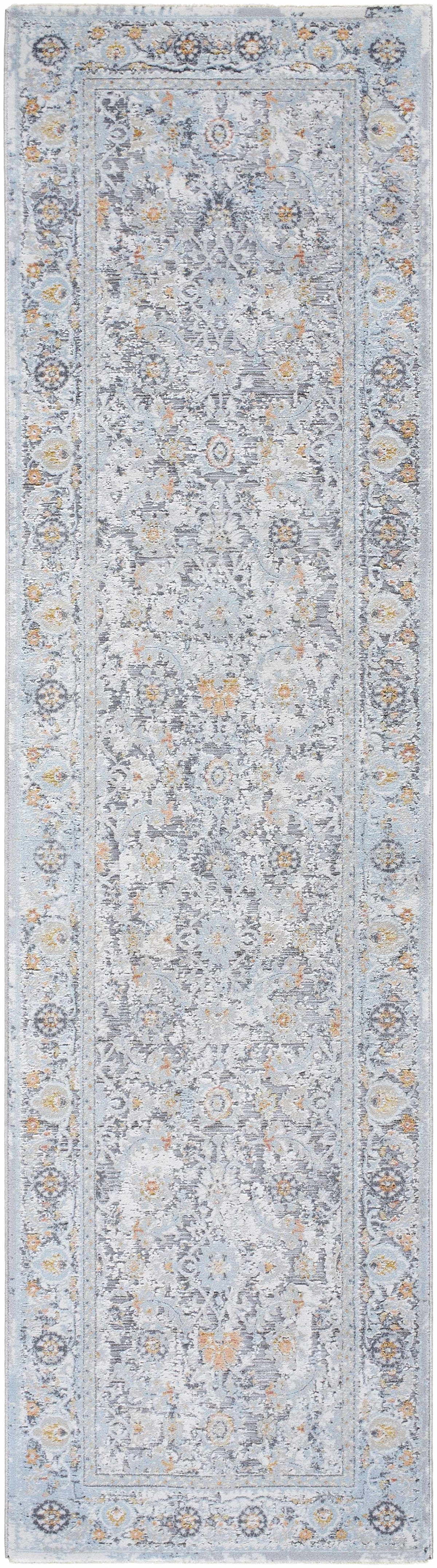 Finn Silver Blue Area Rug - Clearance