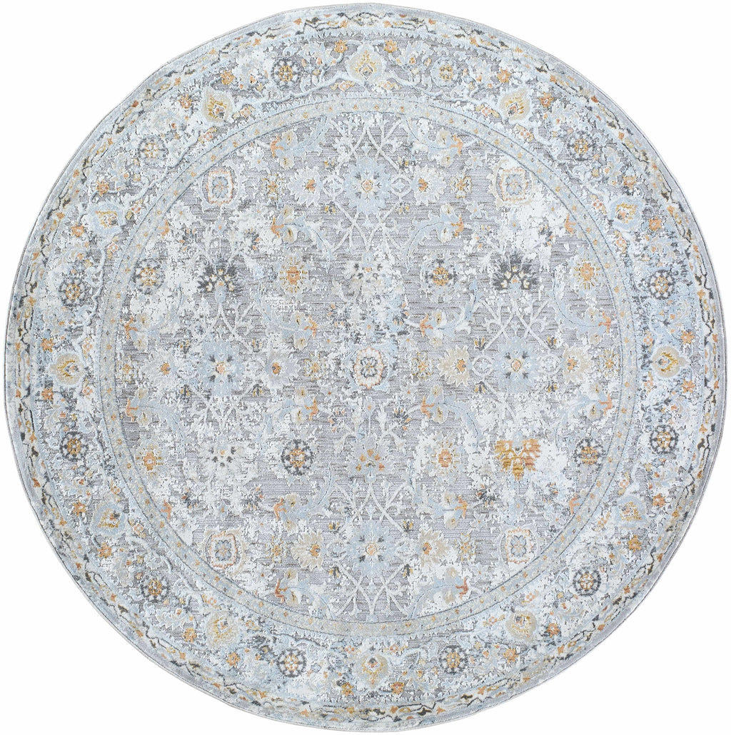 Finn Silver Blue Area Rug - Clearance