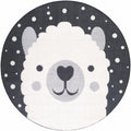 Kids Llama Animal Print Nursery Outdoor Area Rug - Clearance
