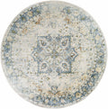 Neta Orange & Light Blue Washable Area Rug - Clearance