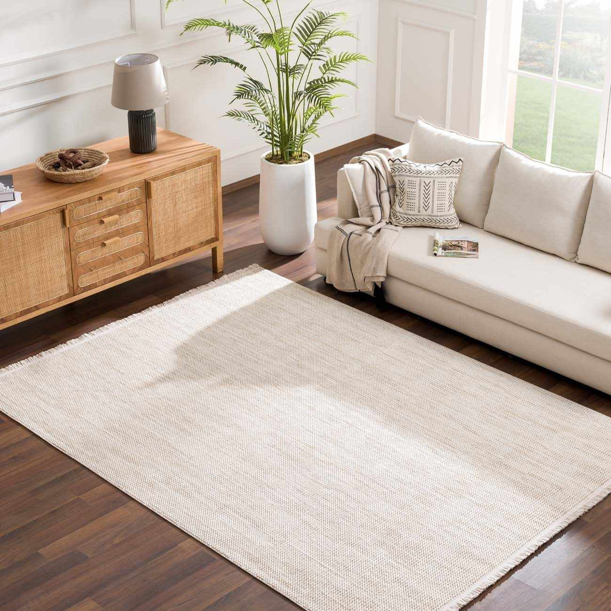 Terra Weave Sahara Beige Farmhouse Rug
