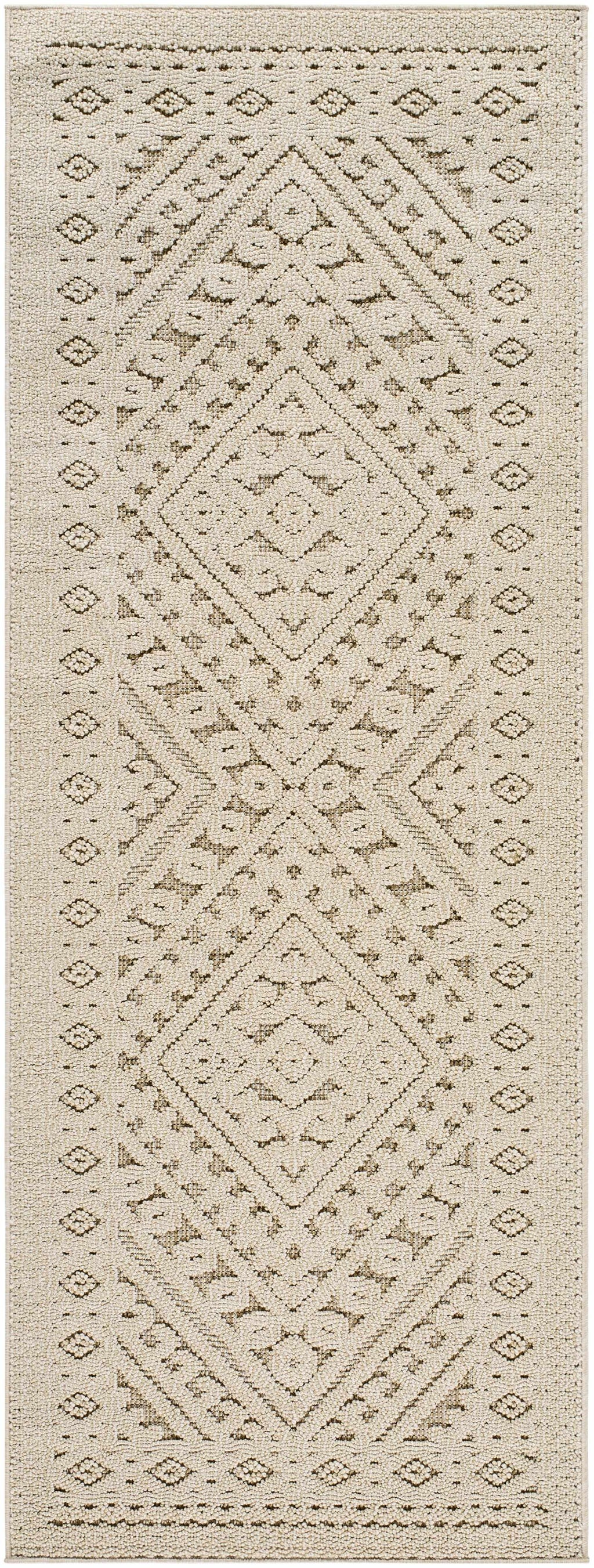 Hibah Bone Outdoor Area Rug - Clearance