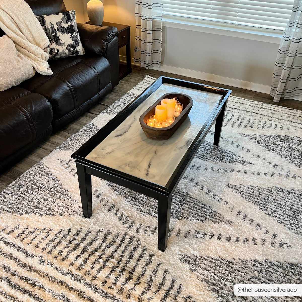 Arden Elara Charcoal&Cream Transitional Boho Rug