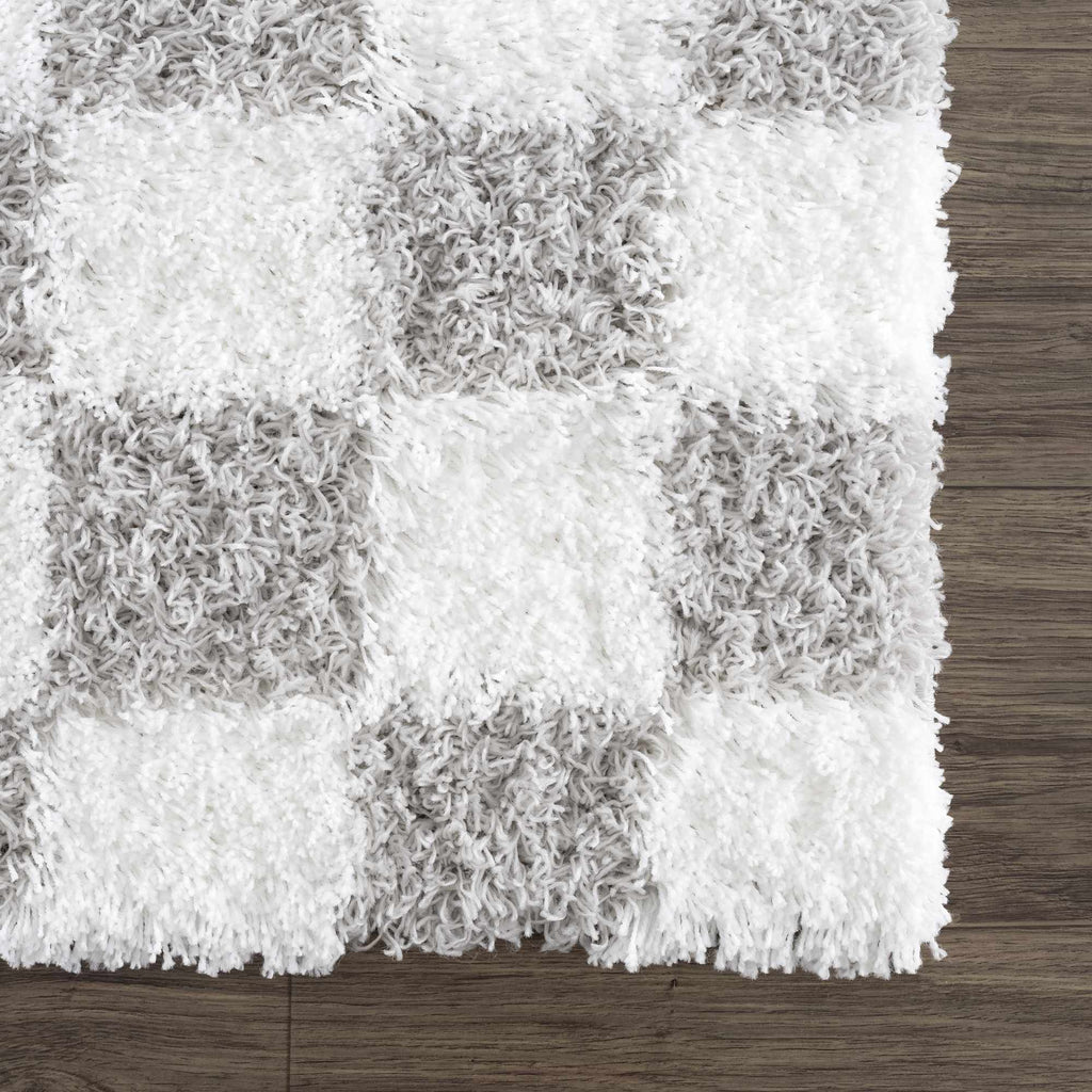 Atelier Graphite Light Gray White Contemporary Rug