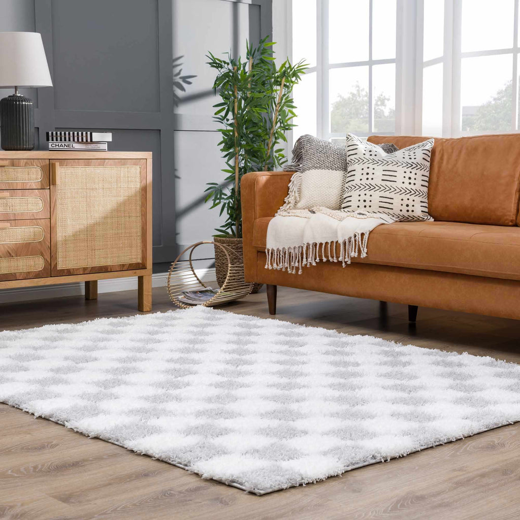 Atelier Graphite Light Gray White Contemporary Rug