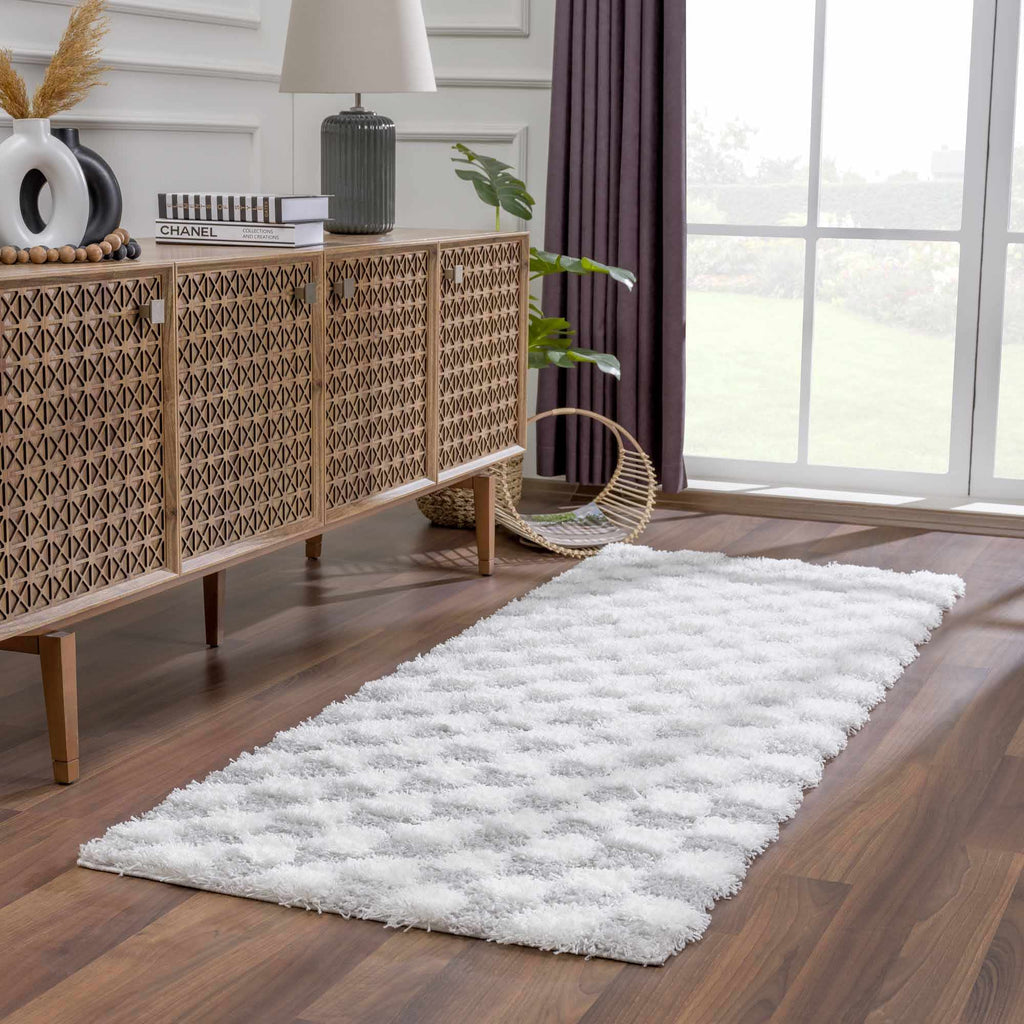 Atelier Graphite Light Gray White Contemporary Rug
