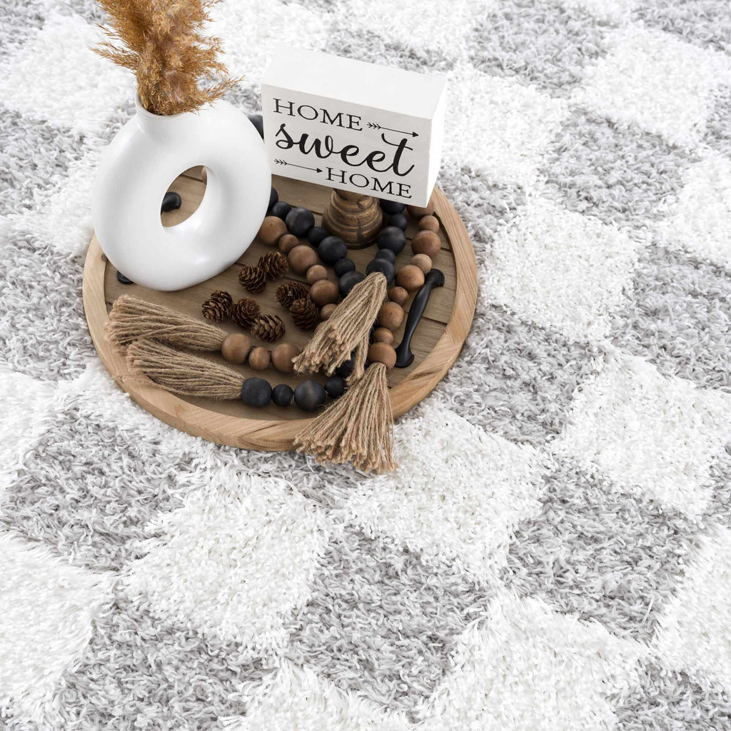 Atelier Graphite Light Gray White Contemporary Rug