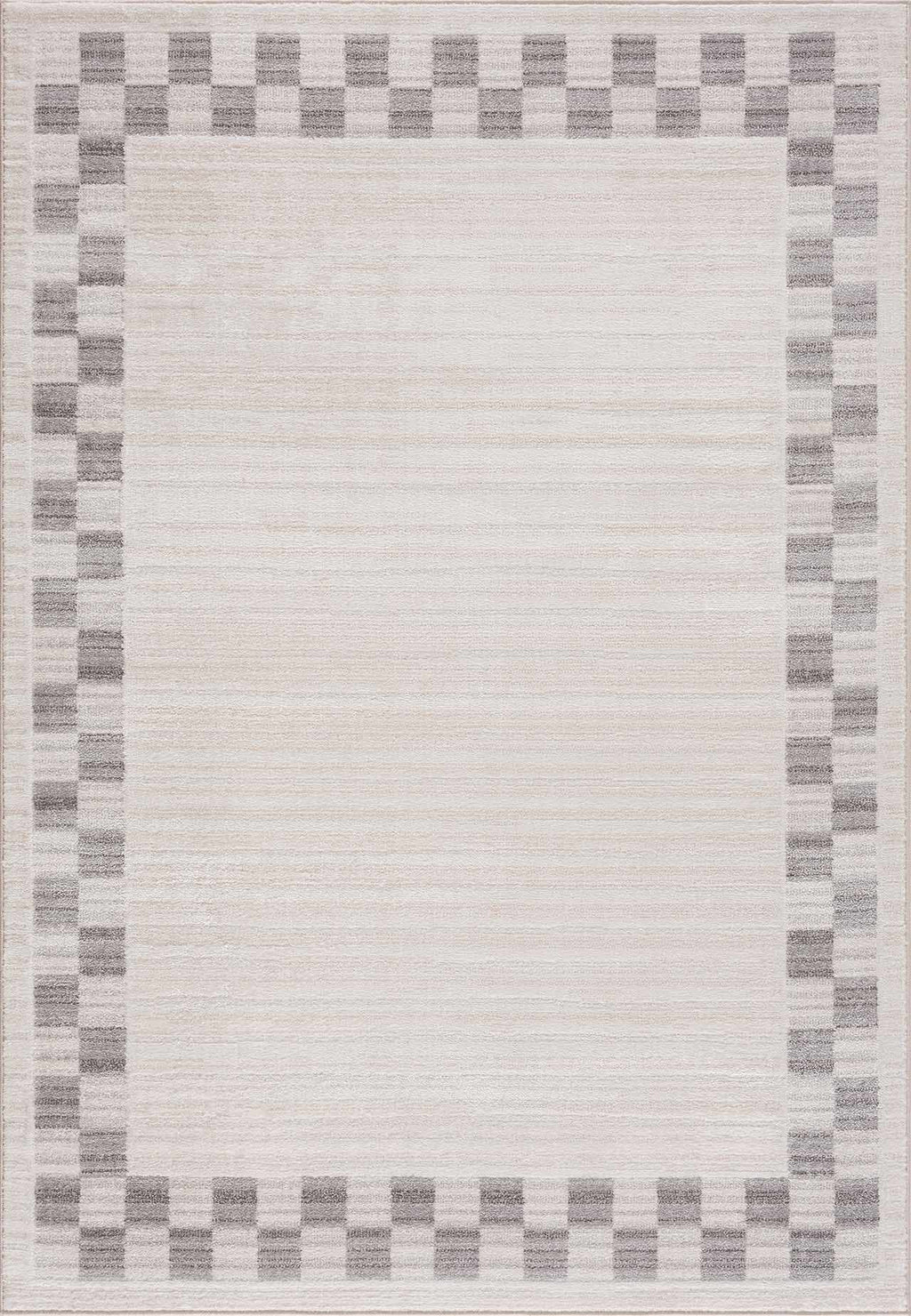Azrika Gray Checkered Washable Rug - Clearance