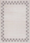 Azrika Gray Checkered Washable Rug - Clearance