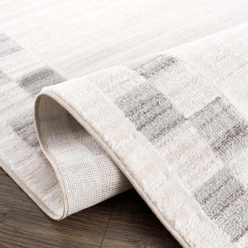 Azrika Gray Checkered Washable Rug - Clearance