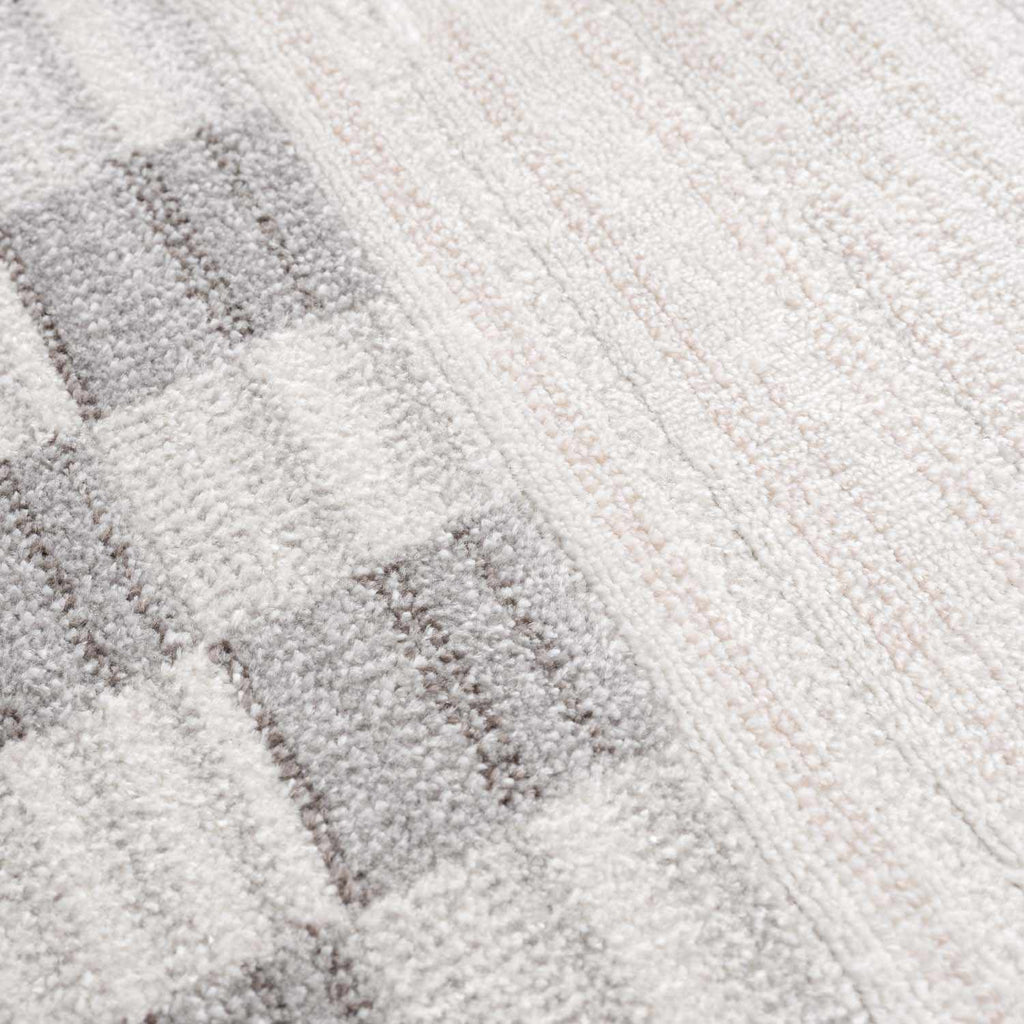 Azrika Gray Checkered Washable Rug - Clearance