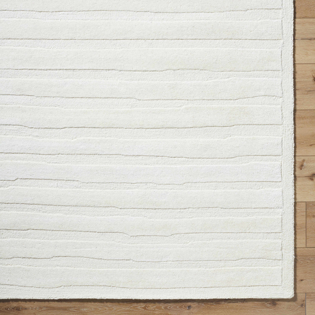 Zerah White Wool Area Rug - Clearance