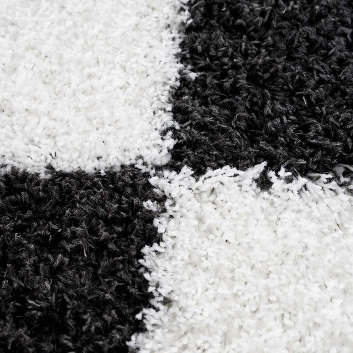 Zahur Black & White Diamond Area Rug - Clearance
